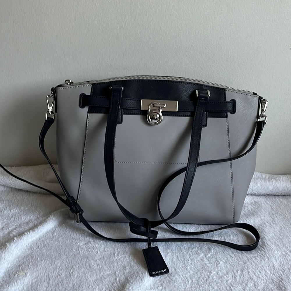 Michael Kors Hamilton traveler leather Satchel